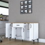 Hanah Home Gabinete Multipropósito Blanco y Nuez